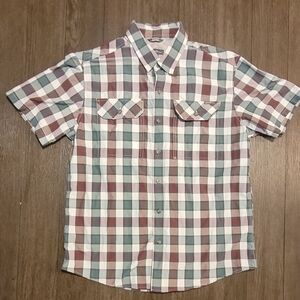 Eddie Bauer Button Up Shirt Men's Size L Check Plaid